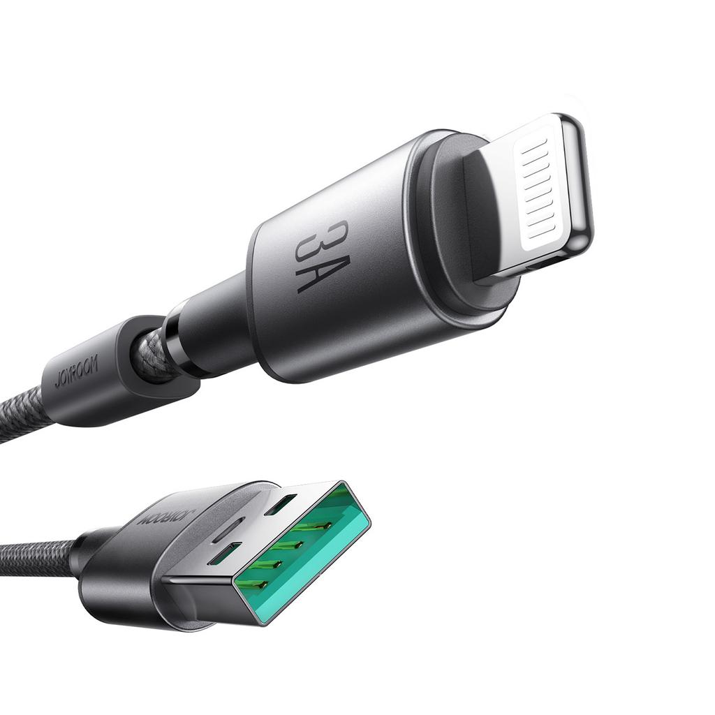 USB-A - iPhone Lightning cable with magnetic holder organizer 1.2m - gray