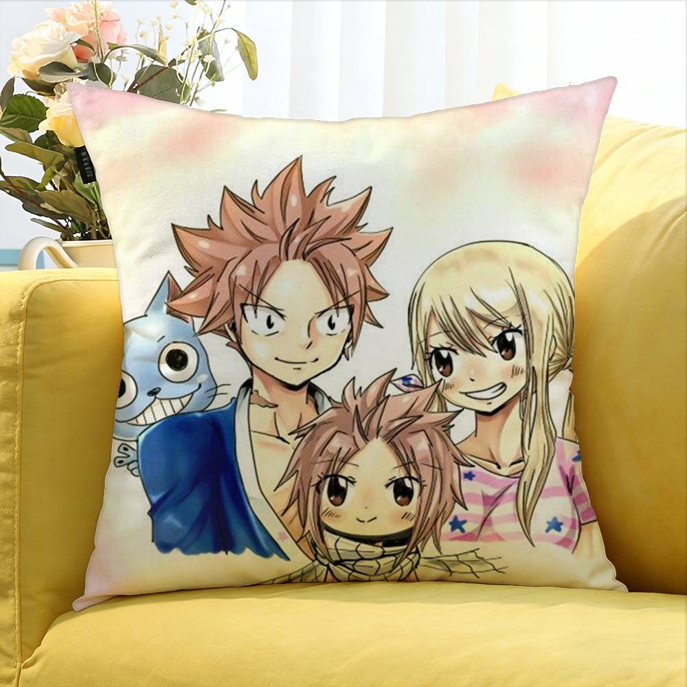 Fairy Tail Anime World Various Sizes Square Pillow Case For Car Home Bedchamber Decor