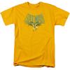 Dc Flying Bat Mens T Shirt Gold Officially Licensed