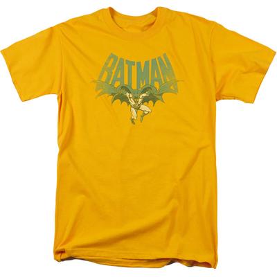 T-shirt da uomo DC Flying Bat Oro Licenza Ufficiale