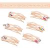 24 Pieces Double Grip Hair Clips Metal Snap Hair Clips Women Hair Barrettes for Hair Making, Salon Supplies (Cream)