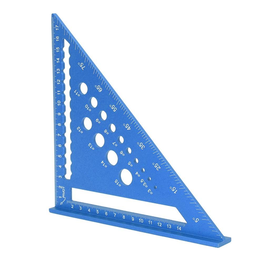 

7 Inch Triangle Ruler 90 Degree Woodworking Layout Tool Aluminum Alloy Rafter Square Carpenter синий