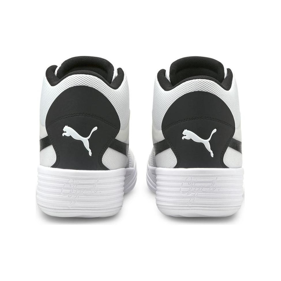 Puma Zapatillas de Baloncesto Unisex Clyde All Pro Mid Punta Redonda Cómodas Caña Alta Zapatilla Blanco Negro 195512-02