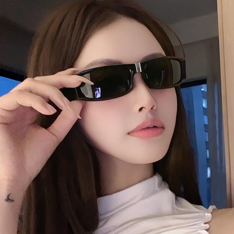 Óculos de Sol de Formato Retangular para Homem Estilo Europeu Americano Óculos de Sol Mulher Moda Óculos de Sol de Viagem para Mulheres