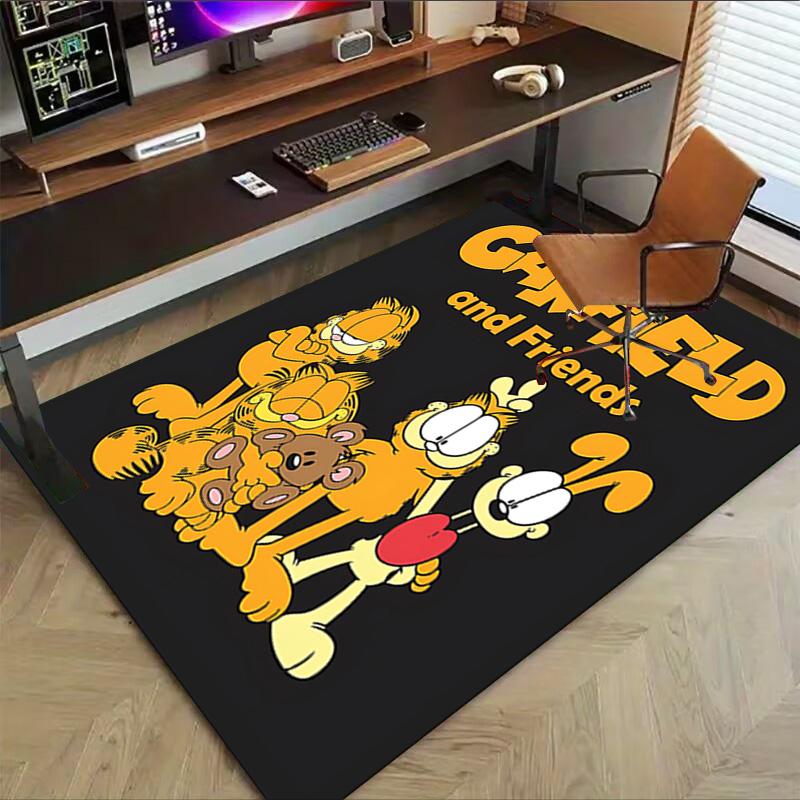 1pc Garfield Odies Playtime Carpet for Playroom Bedroom Living Room Sofa Home Decor,kids Game Area Rug Non-slip Floor Mat Y72329