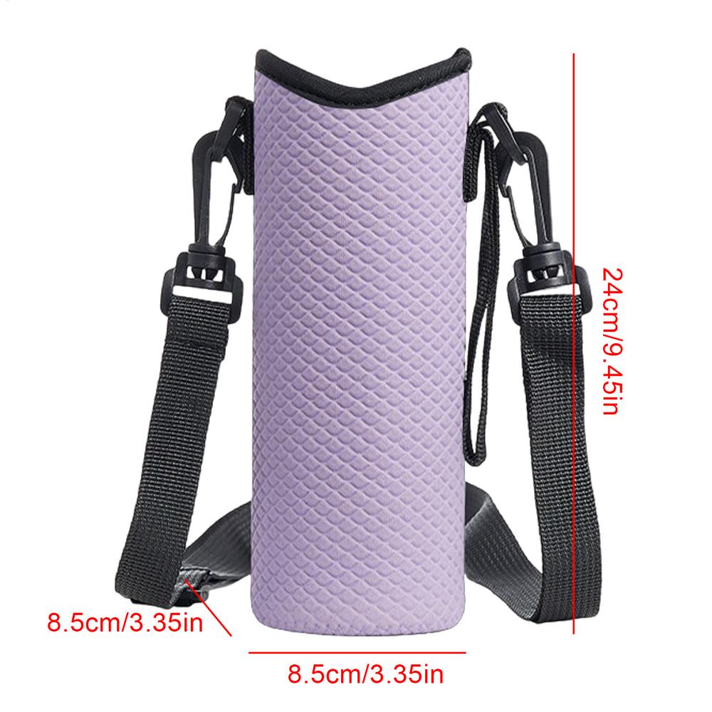 Insulated Water Bottle Holder Bag Portable Sling with Adjustable Strap for Hands-Free Carry, Hiking, Gym, Work, School, Travel