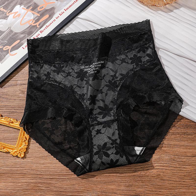 Ladies Spring and Summer Lace Sexy High Bounce Comfortable Not To Pull The Hip Antibacterial Crotch Underwear