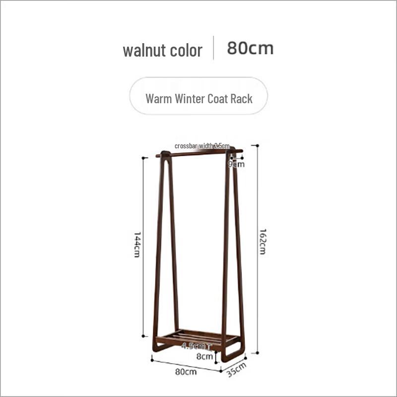 Solid Wood Floor Standing Coat Rack