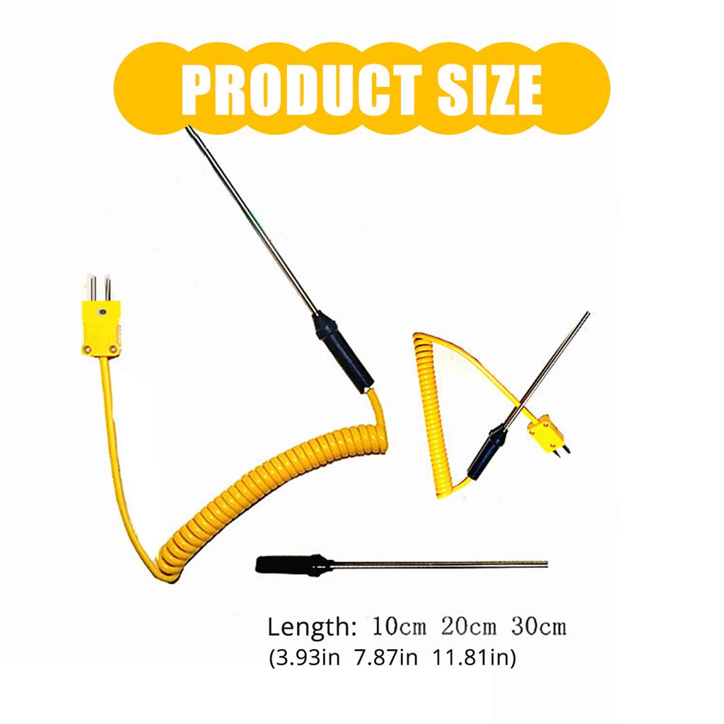 Multiple Length K Type Temperature Probe Ensuring Quick And Precise Monitoring For Lab Research And Industrial Processes