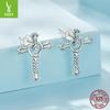 Dark Cross Earrings Unisex, Personalized Versatile S925 Sterling Silver Women'S Earrings