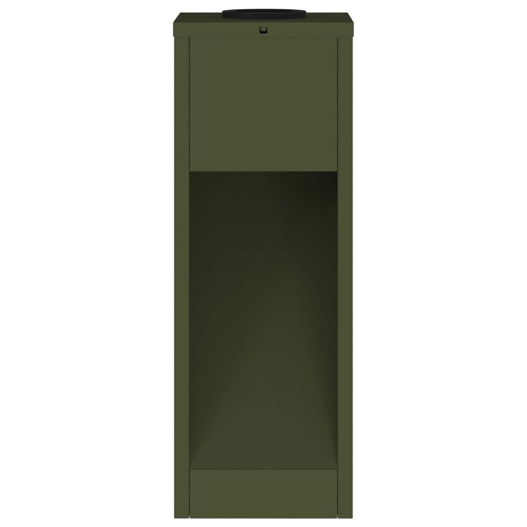 Solar LED Path Light 2 Pcs Olive Green Cold Rolled Steel