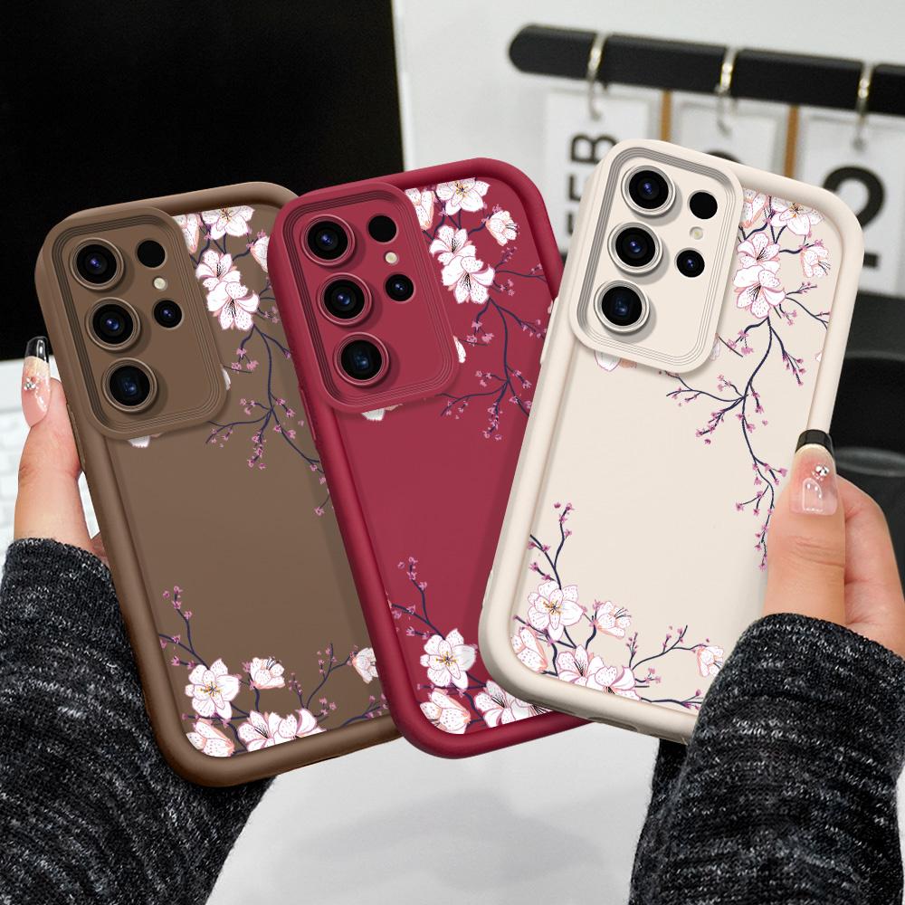 Spring Flowers Phone Case For Samsung Galaxy S23 S22 S21 S20 FE Plus Ultra Note 20 5G Staircase Soft Cover