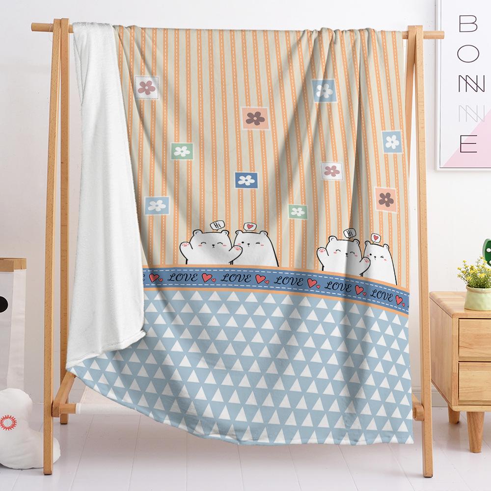 Flannel Blanket Bedroom Blanket European And American Size Blanket Digital Printing
