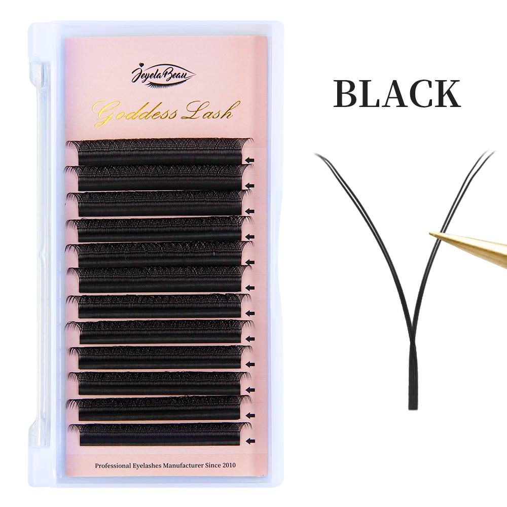 Goddess U-shaped YY Eyelash Extension U Sahpe YY Lashes 2D UY Double Layer False Mink Eyelashes Premade Fans