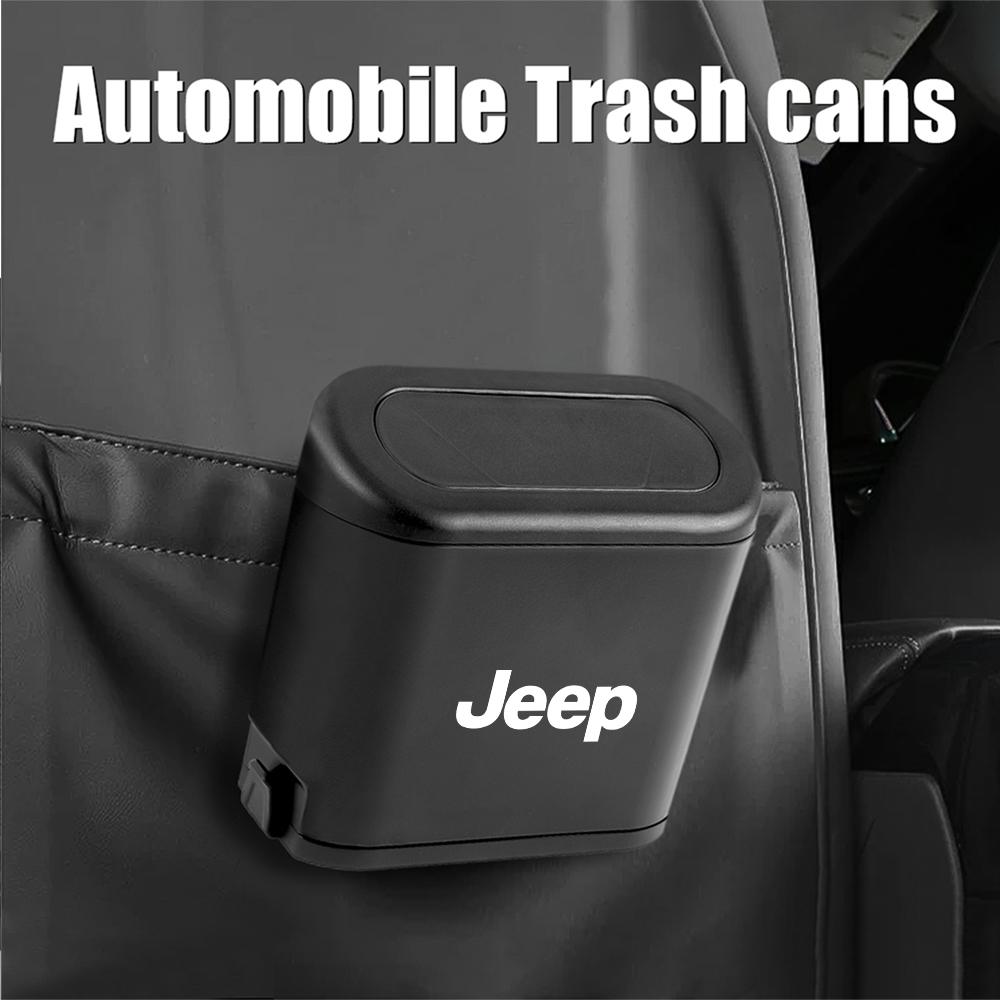 Car Trash Bin Can Auto Dustbin Waste Rubbish Bin Organizer Storage Holder For Jeep JPB Grand Cherokee Wrangler Renegaed Compass AKL1