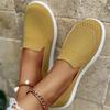 Summer new large size round head flat-soled single shoes women's shallow mouth casual shoes overalls fly-woven shoes