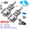 4 Pezzi Attrezzo per Filettare Tubi PPR + Nastro Sigillante per Tubi dell'Acqua, Filettature Interne ed Esterne per Tubi in PVC e PPR