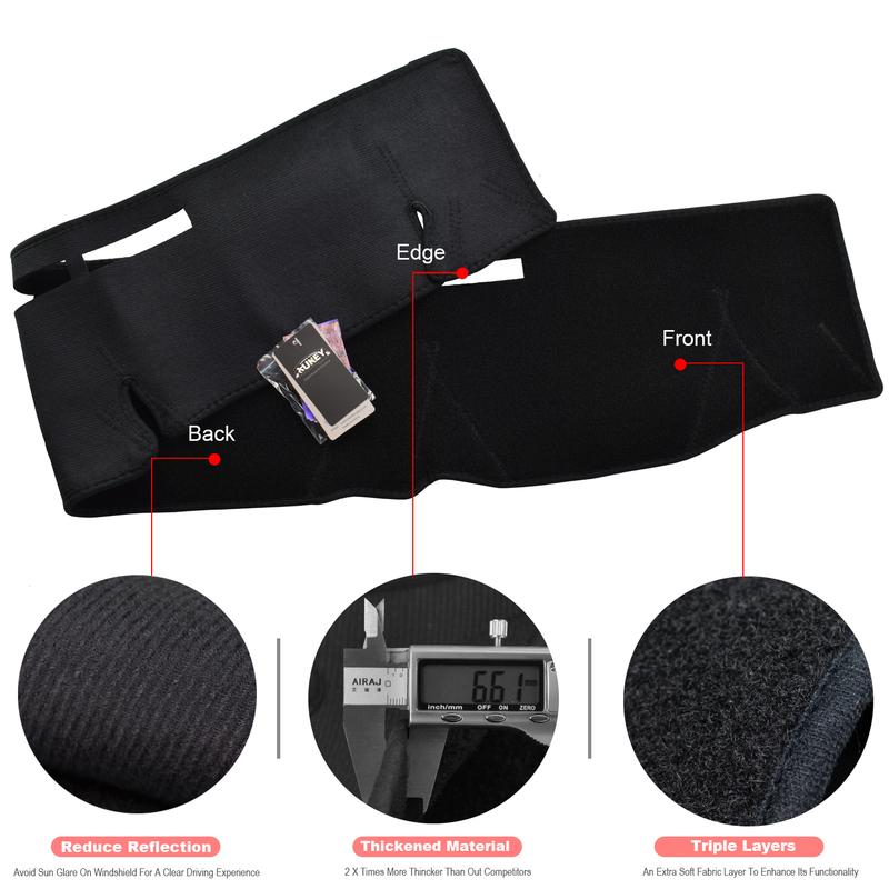 Xukey Dashmat Dashboard Cover For Toyota Landcruiser 70 76 78 79 Series 2009 - 2020 Dash Cover Mat Pad Sun Shade Carpet