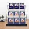 6 Tier Book Display Rack, Comic Book Display Wire Rack Greeting Card Display with Panel Fence, 18" Brochure Display Stand