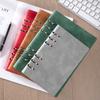 Practical 6 Ring Binder Planner Notebook A5 Refillable Loose Leaf Round Ring Journal Notepad with 100 Sheets Lined Paper