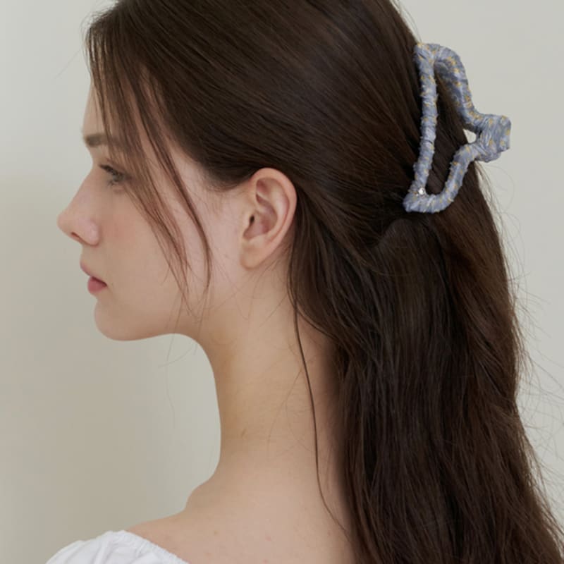 

KINDABABY basic middle hair claw - yellow flower gray yellow flower gray