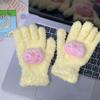 Capybara Coral Velvet Gloves Cycling Cute Gloves New Capybara Plush Gloves  Women