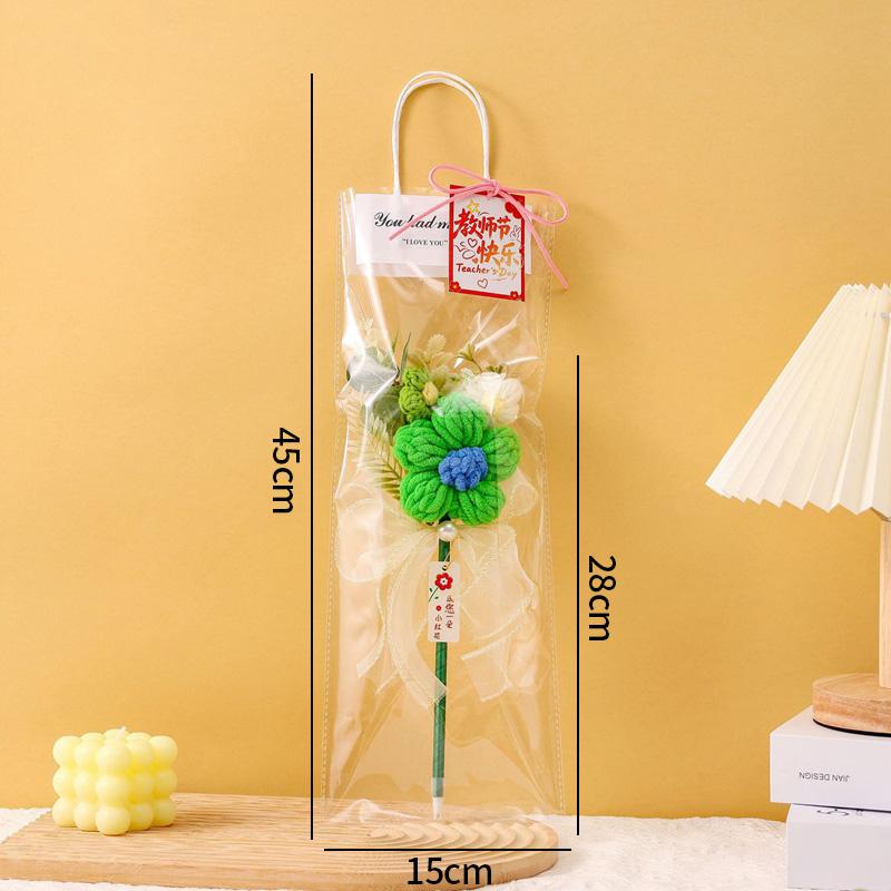 Finished Crochet Sunflowers Potted Graduation Gift Cute Knitting Flowers Handwoven Plant Crochet Flowers Teacher Day Gifts
