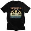 I Fix Stuff Graphic Tee for Unisex Pure Cotton Short Sleeve T-Shirt Mechanic Engineer Gift