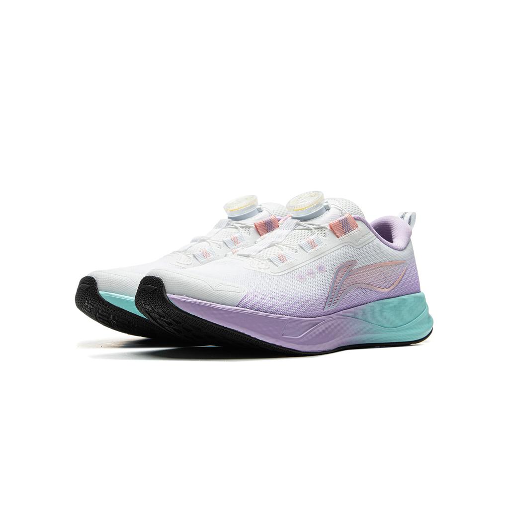 Li Ning Kids Running Shoes Kids Sneakers Standard-White Rose-Purple YKFU136-4