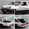 1/32 Scale Toyota AE86 Initial D Model Car, Zinc Alloy Pull Back Toy Car with Sound and Light for Kids Boy Girl Gift