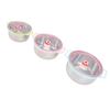 3PCS Set Mixing Bowl Multifunctional Stainless Steel Storage Nesting Bowl with Lid Type 2