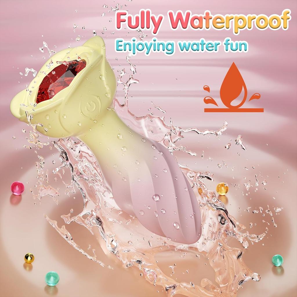 Crystal Diamond Vibrating Butt Plug Clitoral Stimulator Adult Erotica with 10 Rotation Modes APP and Remote Control Vibrator Adult Toys