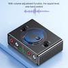 Auditory Switcher Box 3.5mm 2RCA 2 In 1 Out Bidirectional with Sound Control for Seamlessly Device Switching