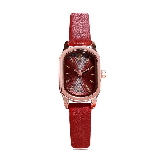 

Women Retro Casual Small Square Dial Quartz Analog Watch Office Wristwatch Gift червоний