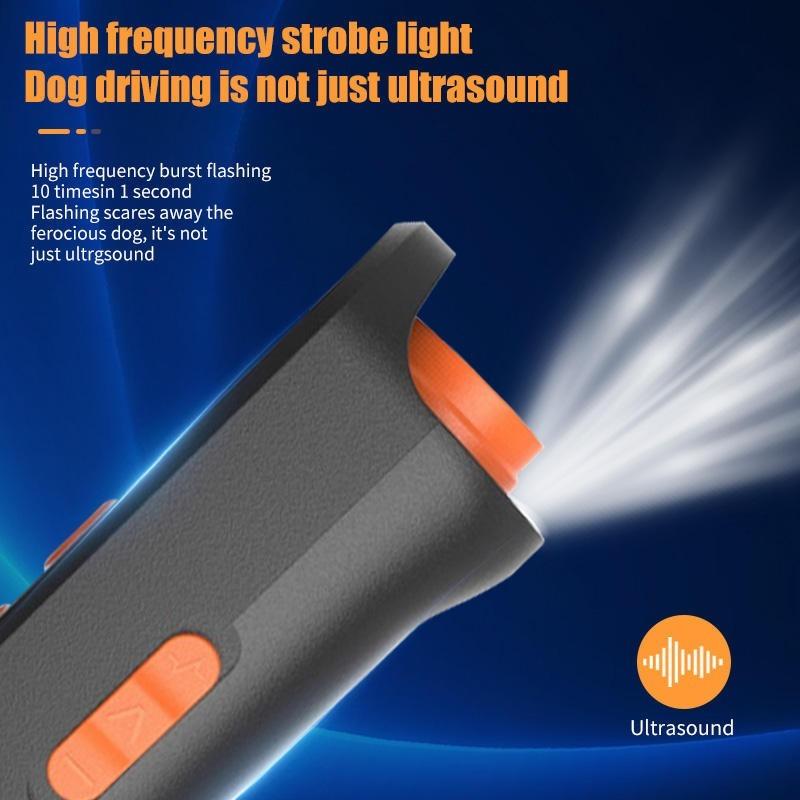 Rechargeable Ultrasonic Anti Bark Device 25FT Range 40kHz Dog Trainer Portable with LED Light for Small Medium Large Dogs