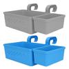 Poolside Storage Basket Thickened Swimming Pool Hanging Basket with Cup Holder for 2.3in Or Less Top