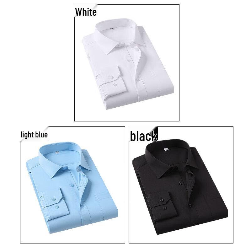 ROMON Men's Bamboo Fiber Blend Wrinkle-Resistant Long Sleeve Shirt