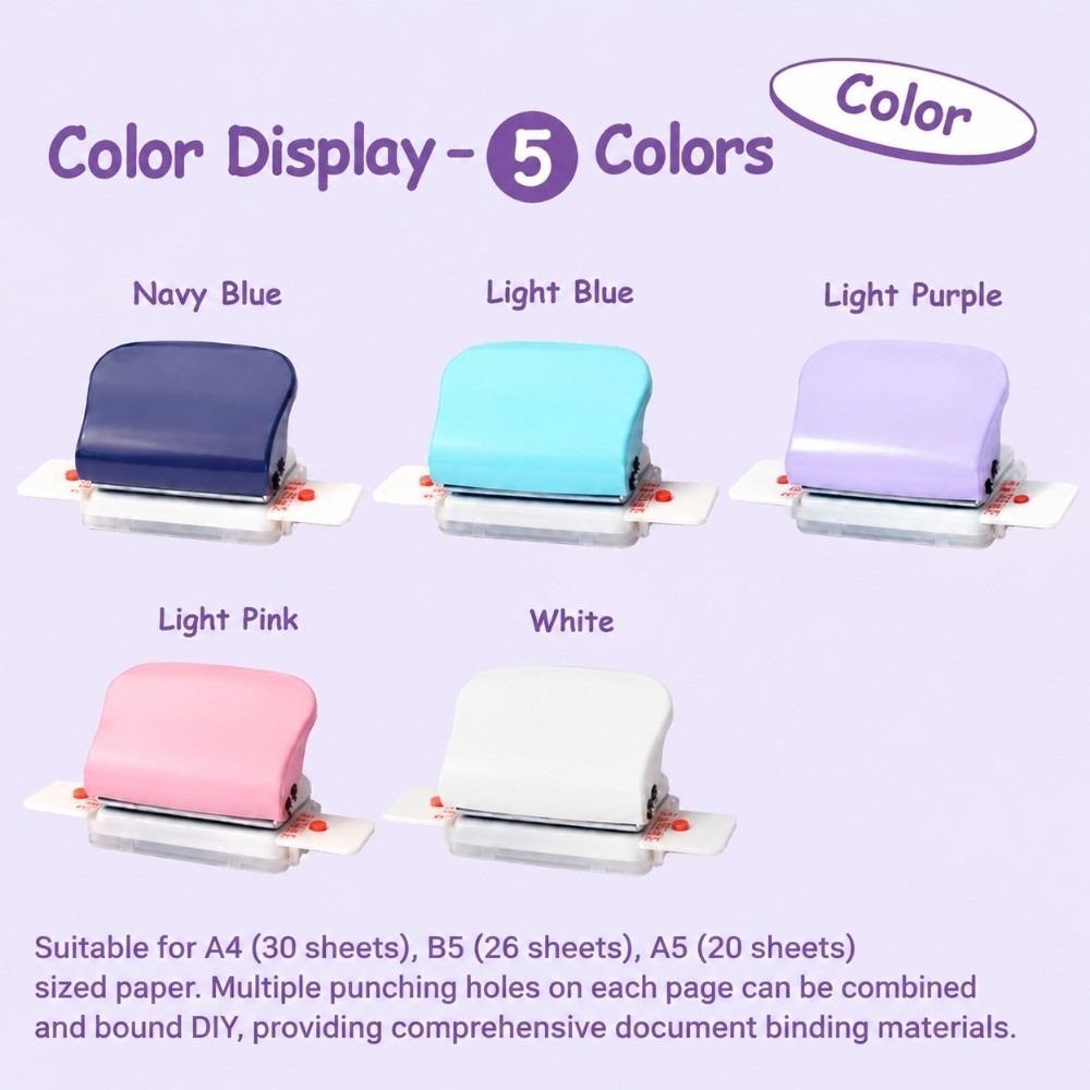 Light Weight Loose Leaf Punch Portable Book Binding Tool Hole Punch Machine Paper Binding