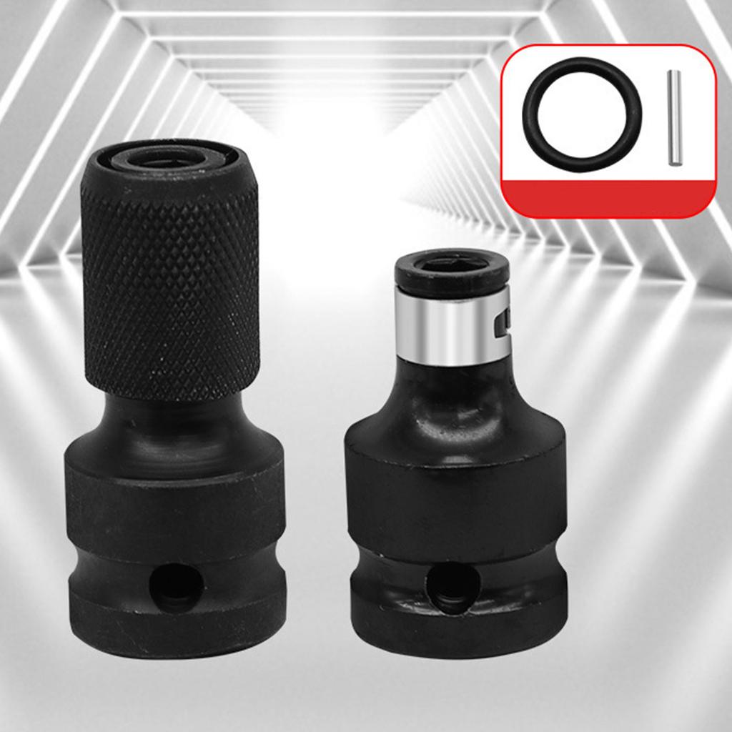 1/2 Inches Square To 1/4 Inches Impact Adapter Hex Adapter Female Socket Extension Kit Accessories For Electric Wrenches