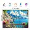 1 piece of Amalfi Coast Italian landscape background, perfect for families, gatherings, and themed spaces