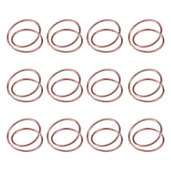 6/12Pcs Golden Napkin Rings Alloy Spiral Design Napkin Holders Buckles Family Dinner Wedding Party Table Decoration