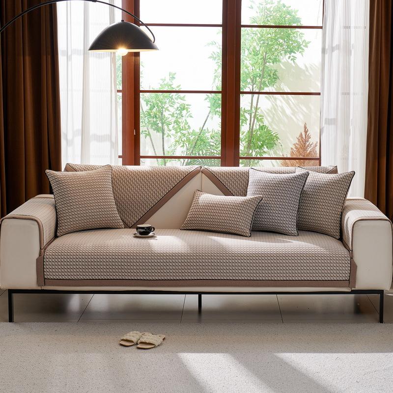 Poduszka na sofę Four Seasons Chenille Universal Nowa antypoślizgowa, odporna na zużycie, lekka, luksusowa poduszka na sofę w pepitkę