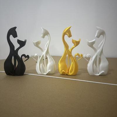 New Popular 3D Printed Elegant Cat Sculpture Ring Tray, Creative And Novel Toy Hand