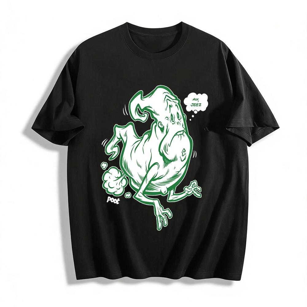 

Aw Jeez Ghost Print Tshirt Casual Top For Men And Women Pure cotton T-shirt XXS