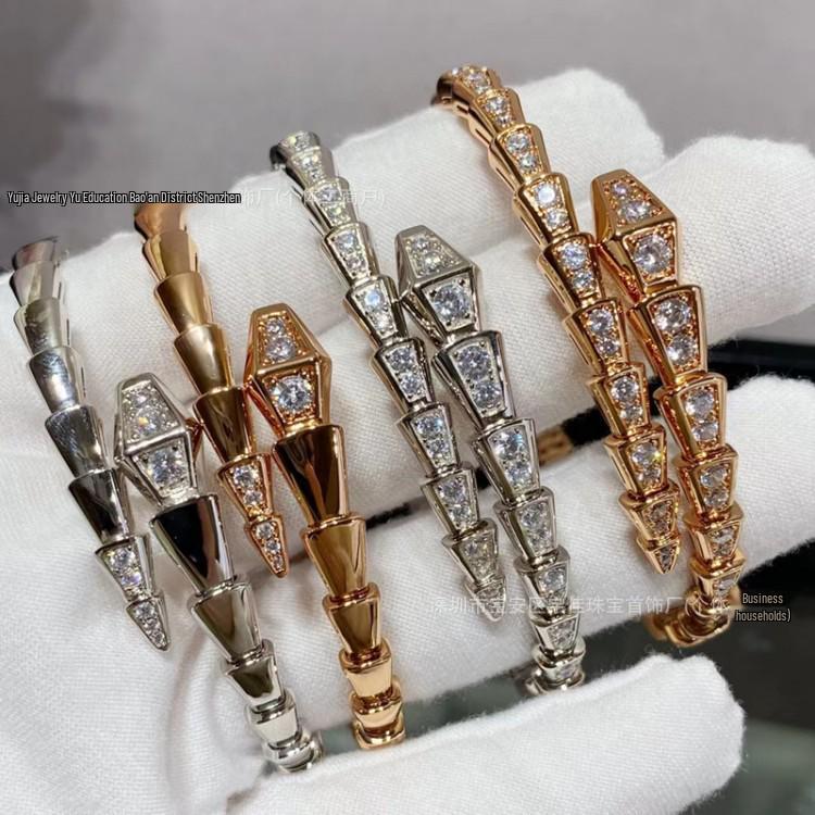 Seiko 18K Gold & Diamond Snake Bracelet: Women's 925 Sterling Silver, Double Circle, Mother-of-Pearl Inlay.