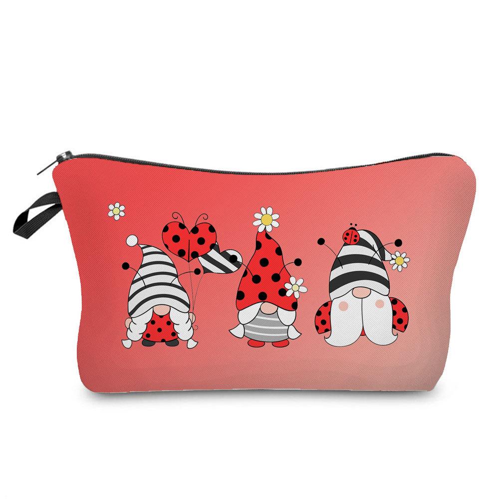 Damen Zwerge Druck Kosmetiktasche Toilettenartikel Organisieren Reise Aufbewahrungstasche 6392