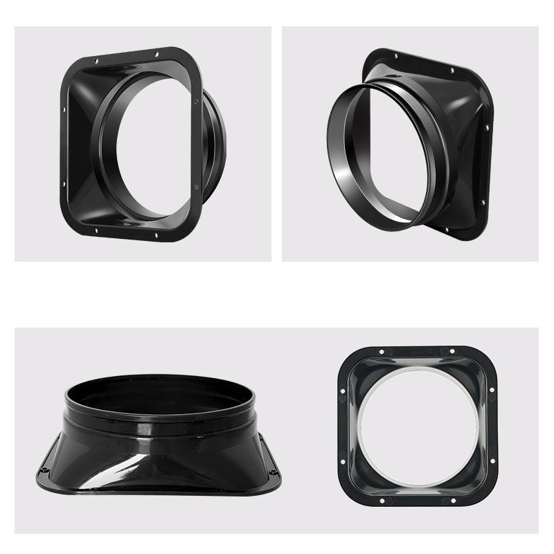 100-200mm ABS Flange Duct Fan Hose Connector Air Ventilation Adapter for Kitchen Hood Ventilator Pipe Connecting Exhaust Outlet