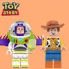 Disney Toy Story Lindo Buzz Lightyear Bloques de Construcción Llavero Creativo Woody Mickey Mouse Pato Donald Llavero Lindo Colgante Regalo