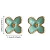 Geometric Chic Jewelry Fashion Flower Earrings Mint Green Stud Earrings  Femal Statement Jewelry