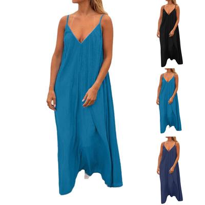 Damen Kurzarm Strandkleid Freizeitkleid